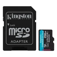 Card de memorie microSD 256GB Kingston Canvas Go Plus Gen 4, A2, up to 200MB/s, + SD adapter 2