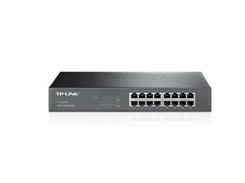 Switch TP-LINK TL-SG1016D / 16 port / Gigabit / RJ45 / 13-inch rack-mountable steel case