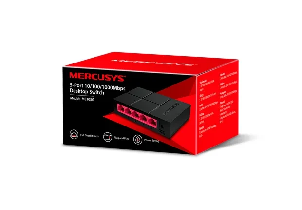 Switch MERCUSYS MS105G / 5 port / Gigabit / RJ45 / plastic case 4