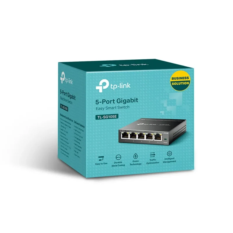 Switch TP-LINK TL-SG105E / 8 port / Gigabit / RJ45 / steel case 5