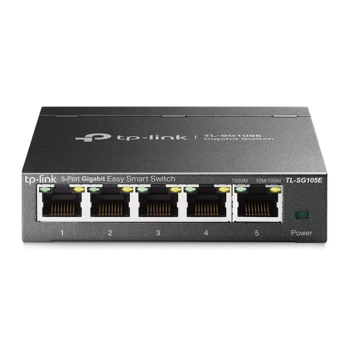 Switch TP-LINK TL-SG105E / 8 port / Gigabit / RJ45 / steel case