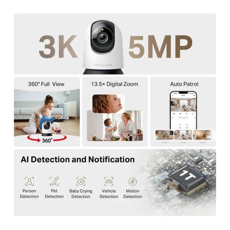 Camera de securitate IP de interior Mercusys MC230, White 2