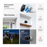 Camera de exterior inteligenta, alimentata cu baterii MERCUSYS MC410, White 3