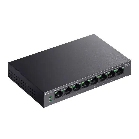 Switch TP-LINK LS108GP / 8 port / Gigabit / RJ45 / PoE+/ steel case 3