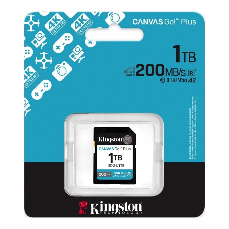 Card de memorie SD 1TB Kingston Canvas Go! Plus G4, 200/160Mbps 3