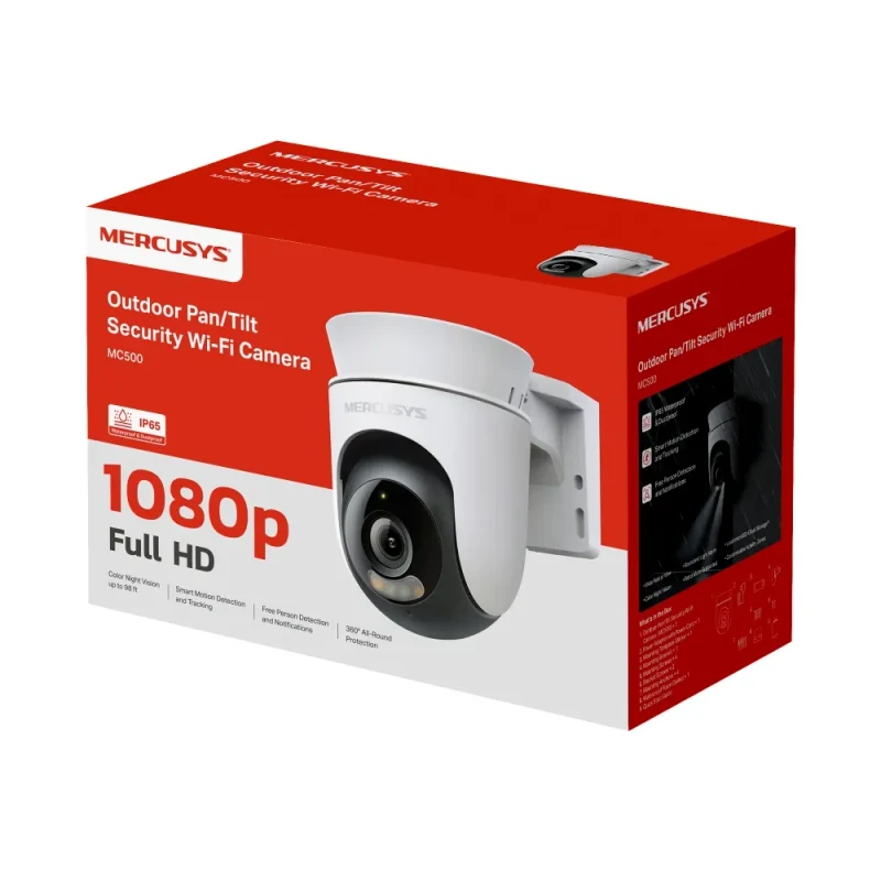 Camera inteligenta PTZ Wi-Fi pentru exterior MERCUSYS MC500, White 9