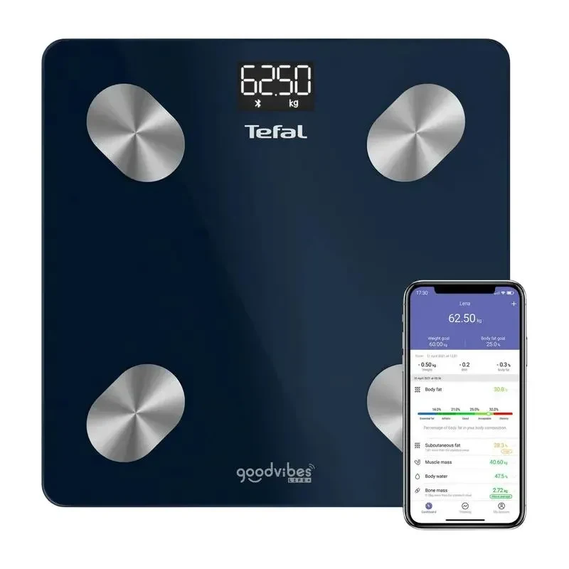 Electronic floor scales Tefal BM9720F0, Blue 4