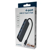 USB Hub Gembird UHB-CM-U3P4P-01, Black 3