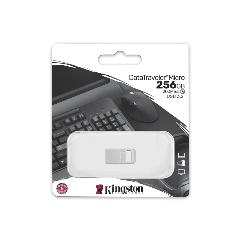 Flash Drives USB Kingston DataTraveler Micro G2/ 256GB/ Read 200 MB/s 3