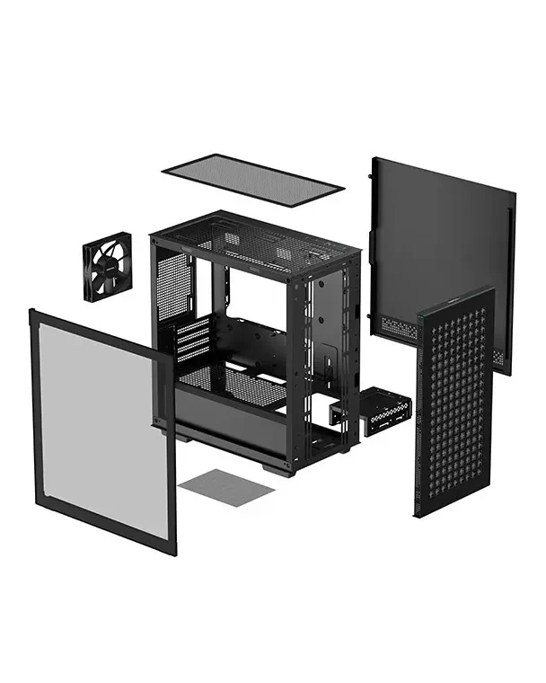 Carcasa DEEPCOOL CH370 / w/oPSU / Side-Window / 1x120mm / ATX / Black 5