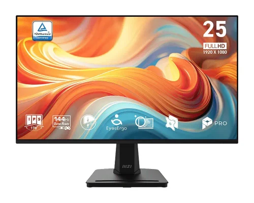 24.5” Monitor MSI PRO MP251 E14L/ 1ms/ 144Hz/ Black