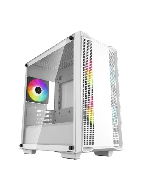 Carcasa DEEPCOOL CC360 WH ARGB / w/oPSU / Side panel / 3x120mm ARGB fans / ATX / White