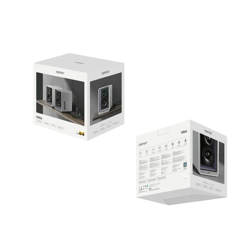Hi-Res boxe Speakers Edifier QR65  with GaN charger 65w / 2x35W / Bluetooth / RGB / White 6