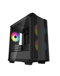 Carcasa DEEPCOOL CC360 ARGB / w/oPSU / Side panel / 3x120mm ARGB fans / ATX / Black