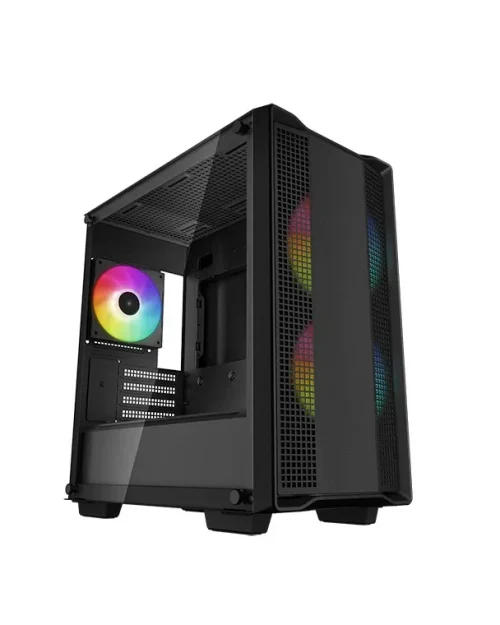 Carcasa DEEPCOOL CC360 ARGB / w/oPSU / Side panel / 3x120mm ARGB fans / ATX / Black