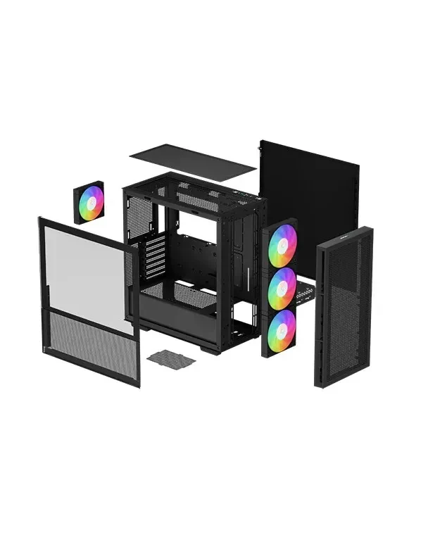 Carcasa DEEPCOOL CH560 / w/oPSU / Side-Window / 4x120mm ARG / ATX / Black 5