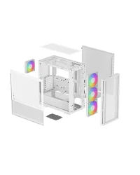 Carcasa DEEPCOOL CH560 WH / w/oPSU / Side-Window / 4x120mm ARG / ATX / White 5