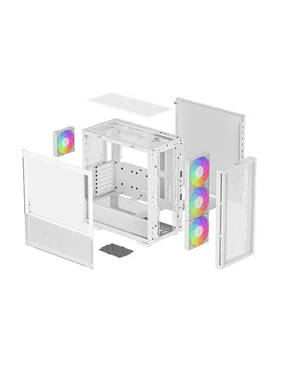 Carcasa DEEPCOOL CH560 WH / w/oPSU / Side-Window / 4x120mm ARG / ATX / White 5