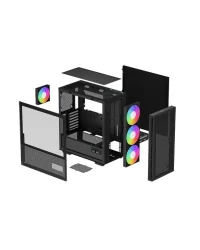 Carcasa DEEPCOOL CH560 DIGITAL / w/oPSU / Side-Window / Digital screen / 4x120mm ARG / ATX / Black 5
