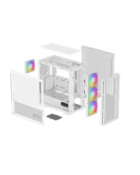 Carcasa DEEPCOOL CH560 WH DIGITAL / w/oPSU / Side-Window / Digital screen / 4x120mm ARG / ATX / White 5