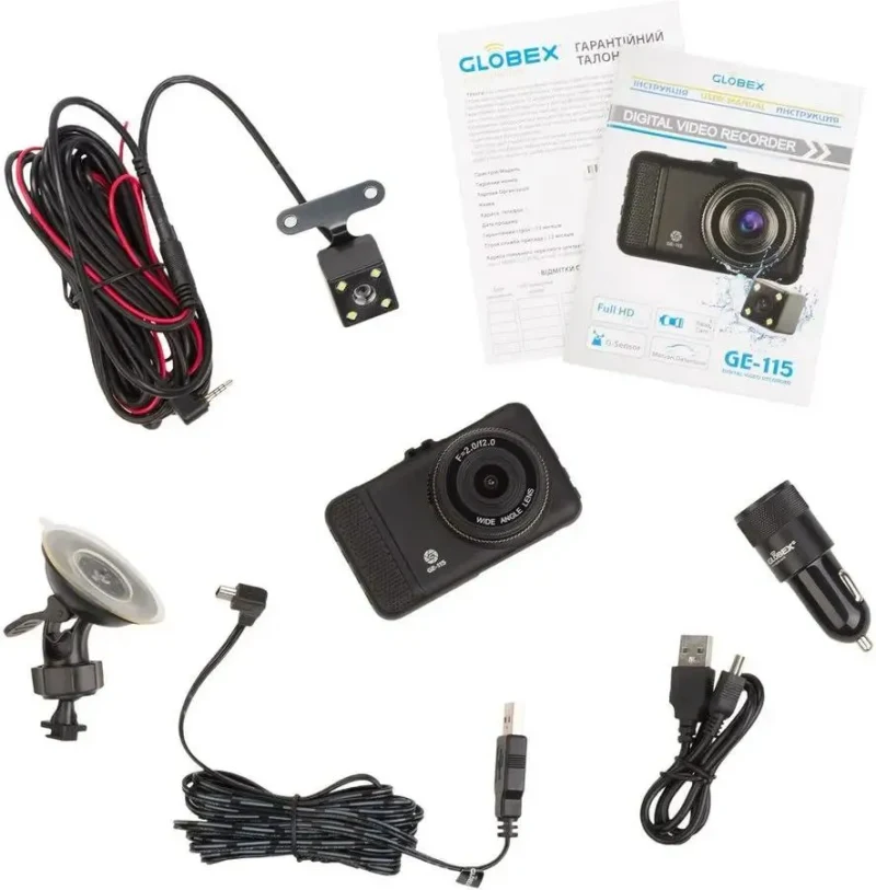 Dashboard Camera Globex GE-115, Full-HD 1080P, Black 5