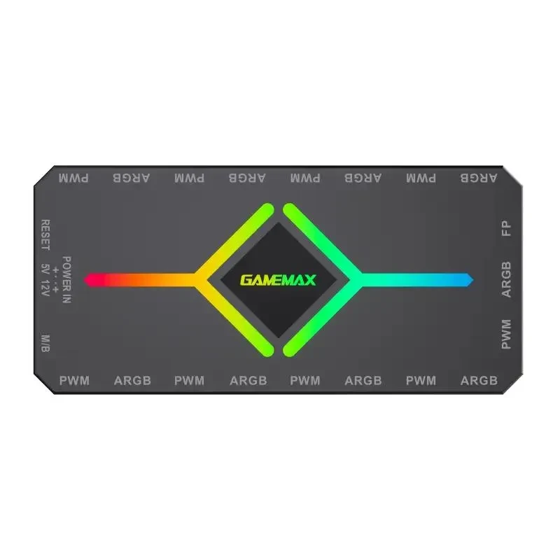 Fan Hub Gamemax V4.0 ARGB+PWM Controller(V4.0), Black  2