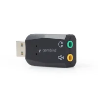 Gembird SC-USB2.0-01 ”Virtus Plus”  USB Sound Card,  connectors: USB A-type male, 3.5mm stereo headphone jack, 3.5mm microphone input jack, 3.5 mm line-in jack,  CMedia CM108B 2