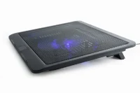 Gembird NBS-1F15-04, Notebook cooling stand, up to 15.6”, LED backlight in fans, Large 12 cm cooling fan, 1000 RPM (± 10 %), Black 4