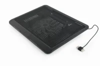 Gembird NBS-1F15-04, Notebook cooling stand, up to 15.6”, LED backlight in fans, Large 12 cm cooling fan, 1000 RPM (± 10 %), Black 2