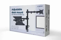 Gembird MA-DA-03,  Adjustable desk mount with monitor arm and notebook tray, Supports monitors up to 32” and notebooks up to 15.6”, black 3
