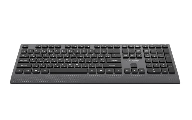 Gembird KB-MCH-06-CYRL, Professional Slim wired multimedia keyboard with Type-C adapter, Cyrillic layout, Black 5
