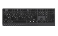 Gembird KB-MCH-06-CYRL, Professional Slim wired multimedia keyboard with Type-C adapter, Cyrillic layout, Black