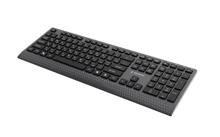 Gembird KB-MCH-06-CYRL, Professional Slim wired multimedia keyboard with Type-C adapter, Cyrillic layout, Black 2