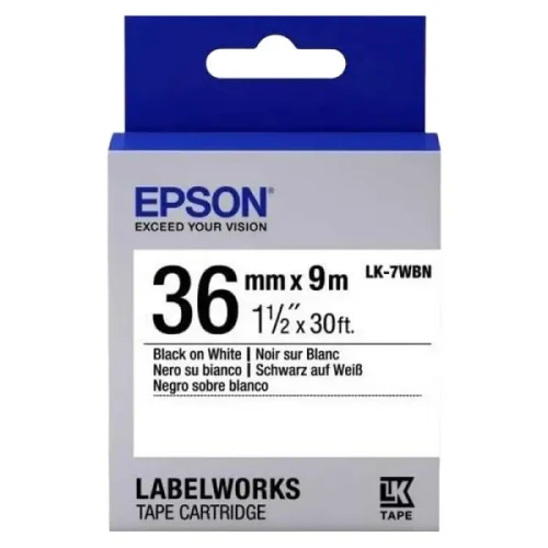 Ribbon cartridge Epson LK-7WBN, 36 mm x 9 m