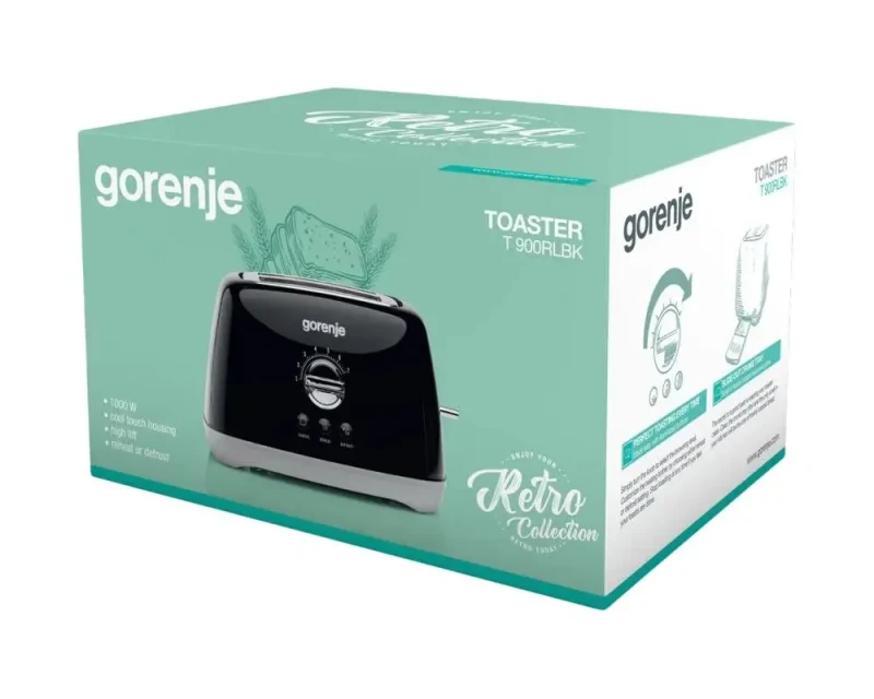 Toaster Gorenje Retro Collection T900RLBK, Black 3