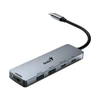 USB-C Hub 5-in-1: 100W PD x1, USB-C 3.0 x1, USB-A 3.0 x2, HDMI x1, Genius UH-500, Gray 2