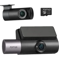 Car Front and Rear Dash Cam Set 70mai T800 + Rear Cam RC41, Black