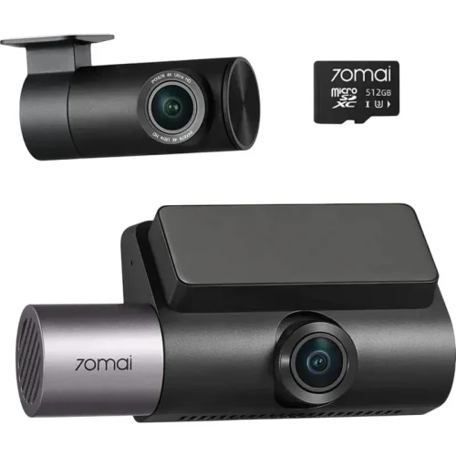 Car Front and Rear Dash Cam Set 70mai T800 + Rear Cam RC41, Black