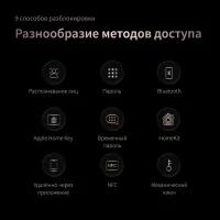 Smart Door Lock AQARA Smart Lock D200i, Black 3