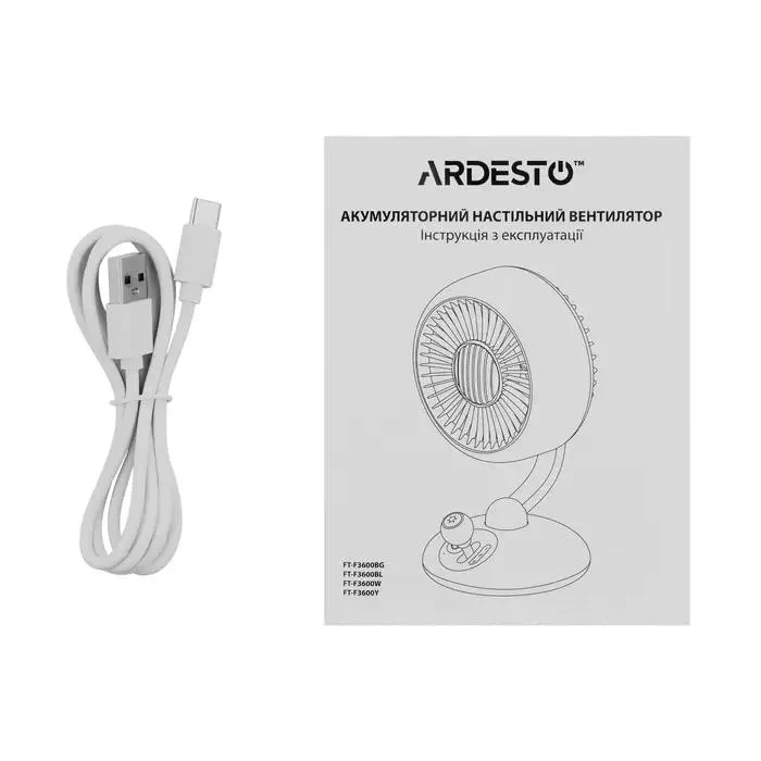Fan Ardesto FT-F3600W, White 4