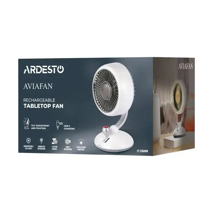 Fan Ardesto FT-F3600W, White 3