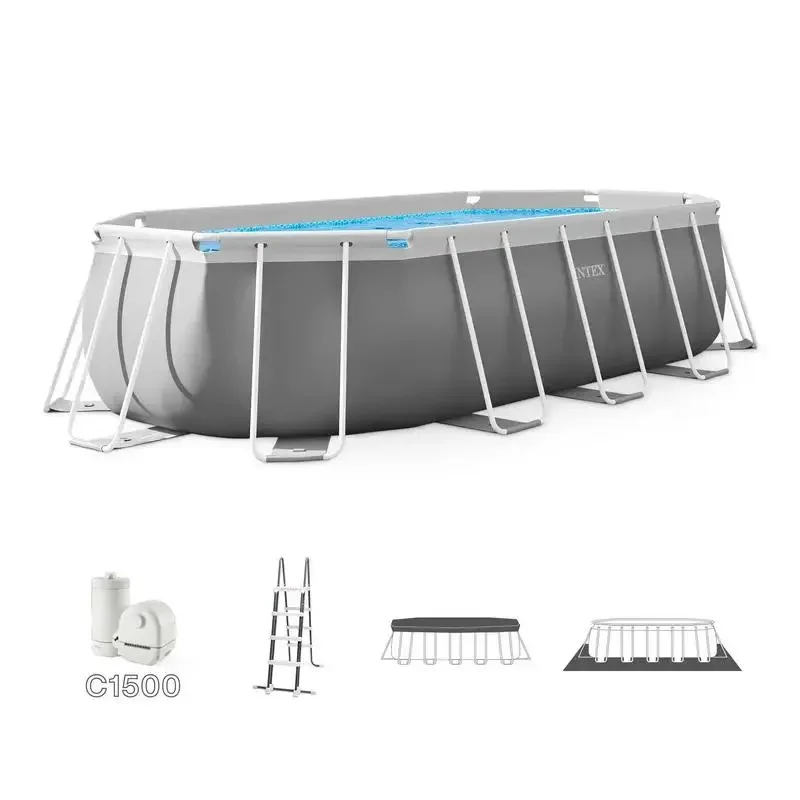 Framed Pool Intex Prism Frame 26796, 13365L, Light Gray, 26796 3