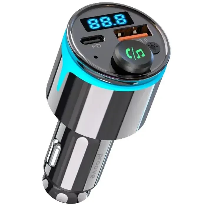 Car Charger Proove FM Launcher Nexus (PD+QC3.0) Type-C+USB Black 2