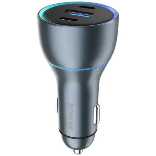 Car Charger Proove Super Charge 130W (2 Type-C + USB) Metal Gray