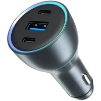 Car Charger Proove Super Charge 130W (2 Type-C + USB) Metal Gray 2