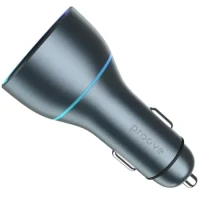 Car Charger Proove Super Charge 130W (2 Type-C + USB) Metal Gray 3