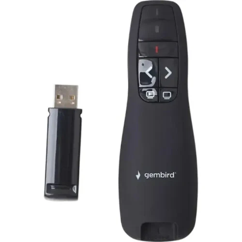 Presenter Gembird WP-L-12, Class 2 Laser, Range: 10m, 2.4 Ghz, 84g, 2xAAA