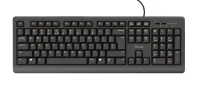 Trust Primo Keyboard, Silent typing, Spill-resistant, RU, USB, 1.8m, Black