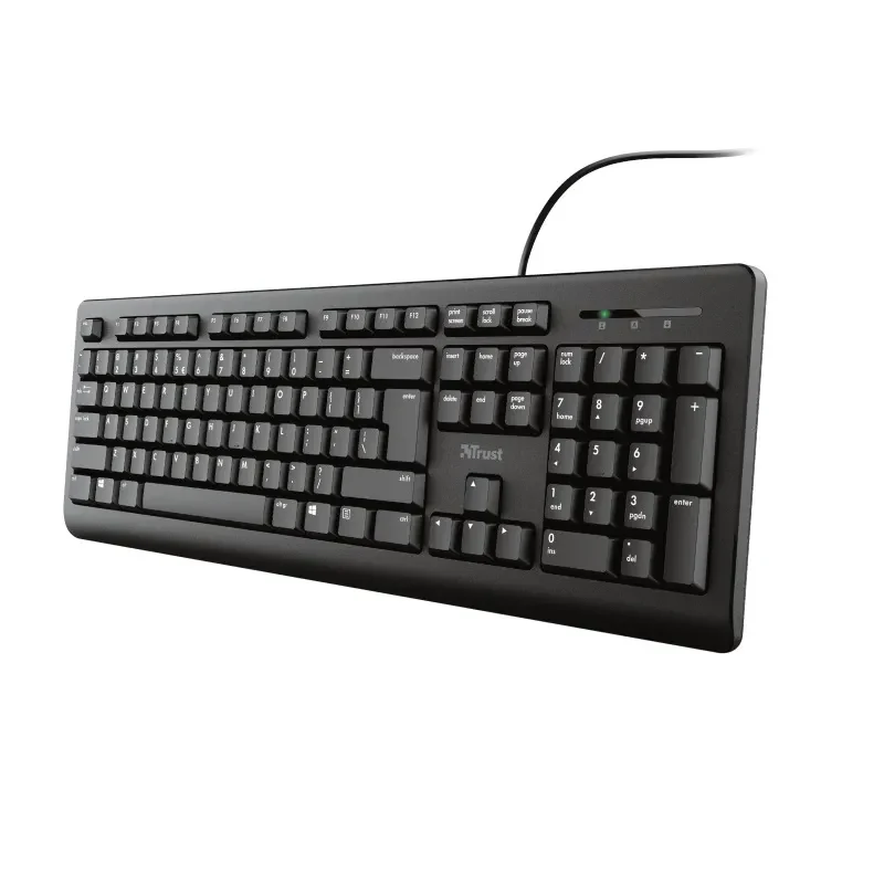 Trust Primo Keyboard, Silent typing, Spill-resistant, RU, USB, 1.8m, Black 2