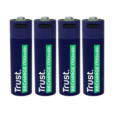 Trust Baterie reincarcabila USB-C AA/ 1700 mAh/  up to 800 charge cycles/  4 Pack